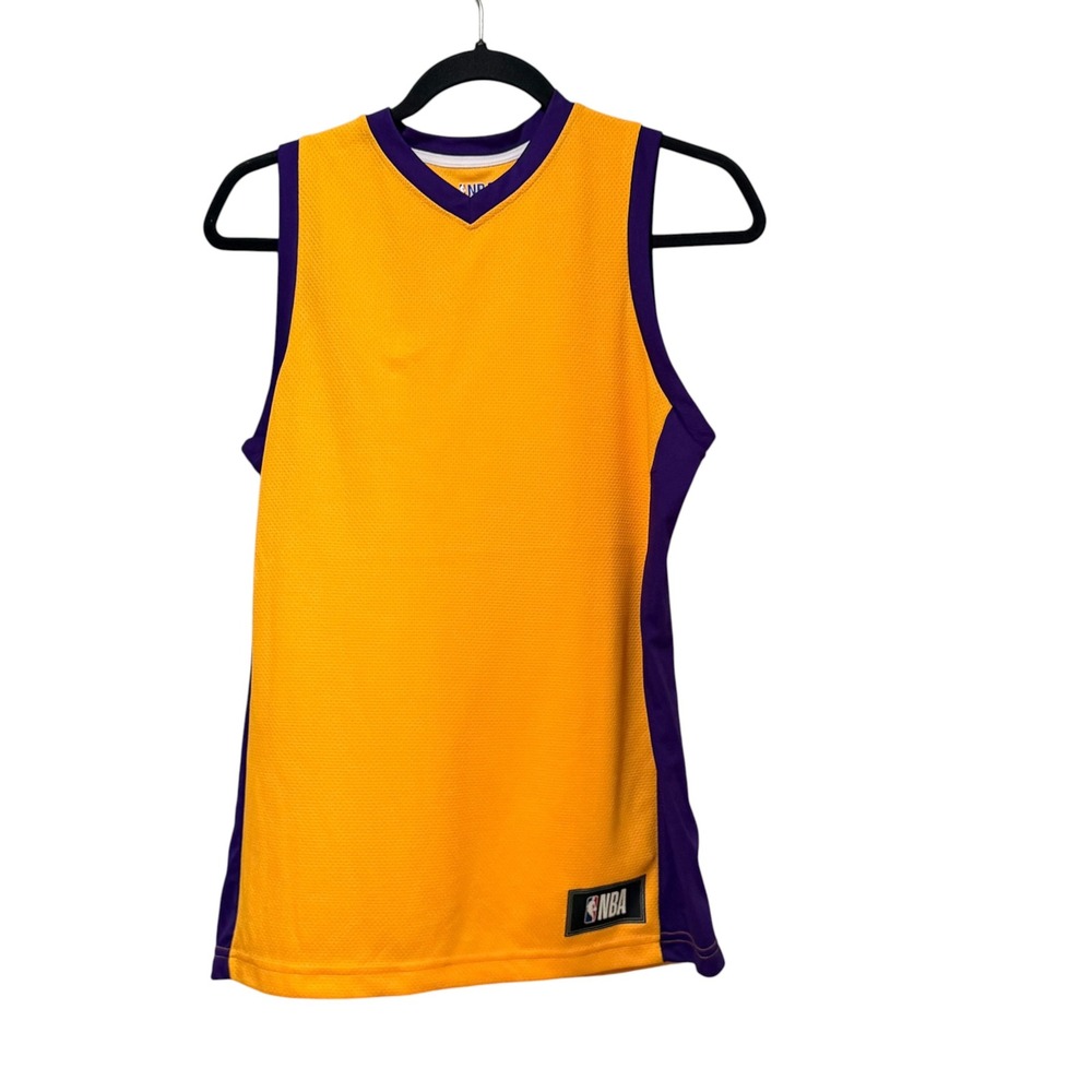 NBA TX3 Cool Youth Large Jersey Yellow Purple Mesh Basketball Tank Top